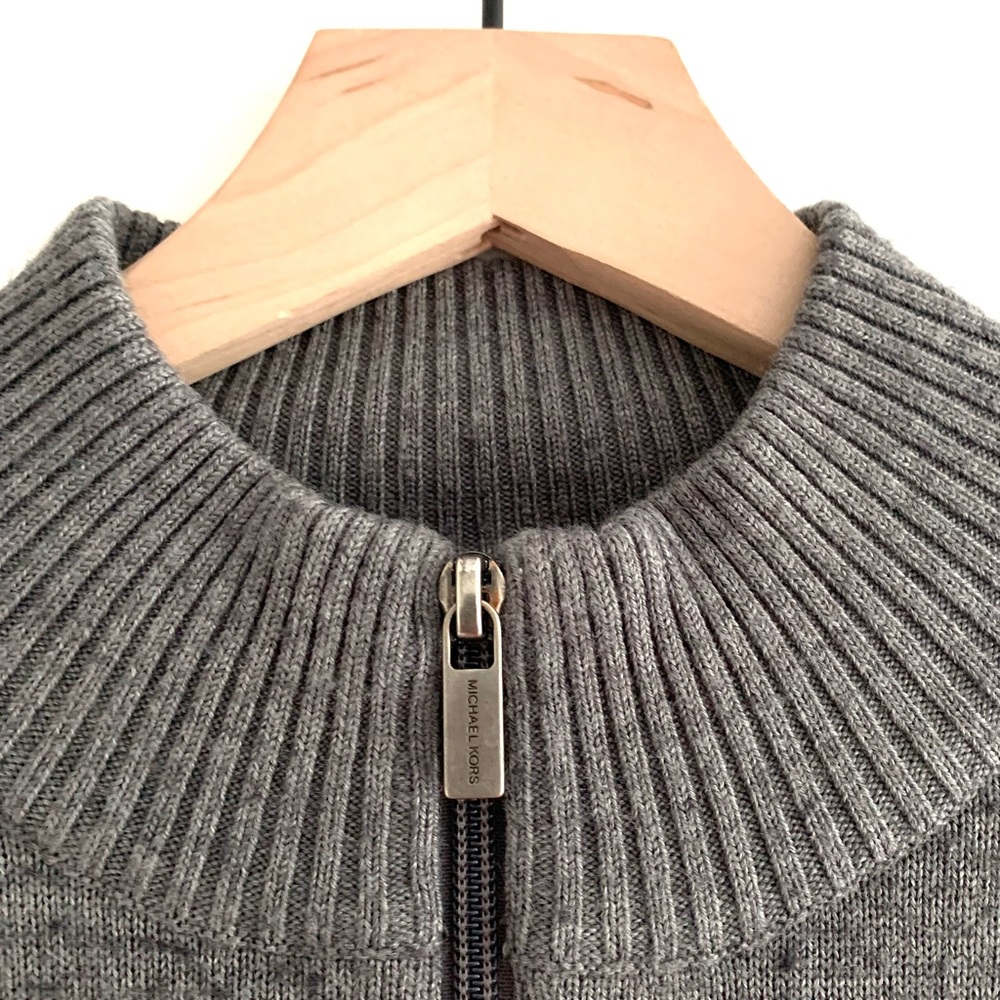 Heathered Sweater With Zip To Half Turtle - Picture 4 of 6